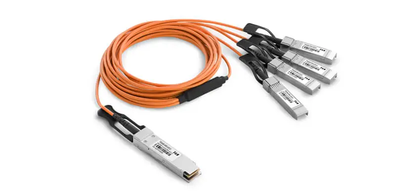 40G QSFP+ to 4x10GBASE SFP+ Active Optical Cable, Industrial-grade