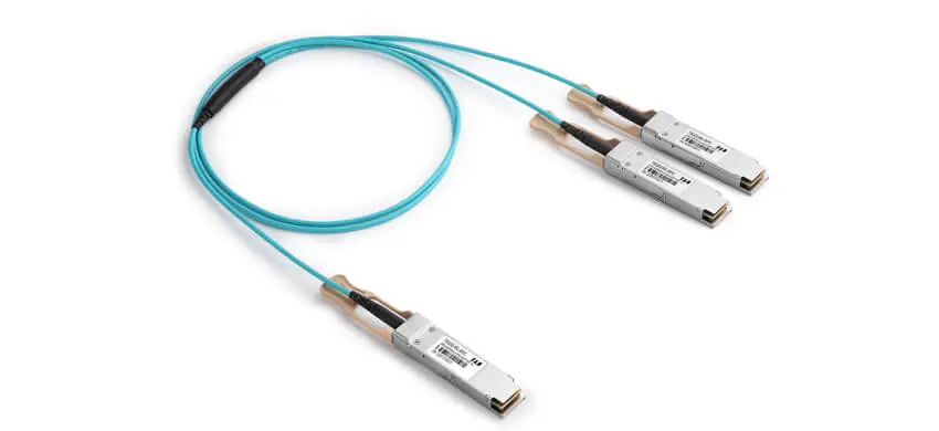 200G QSFP56 to 2x100GBASE QSFP56 Active Optical Cable, Armored