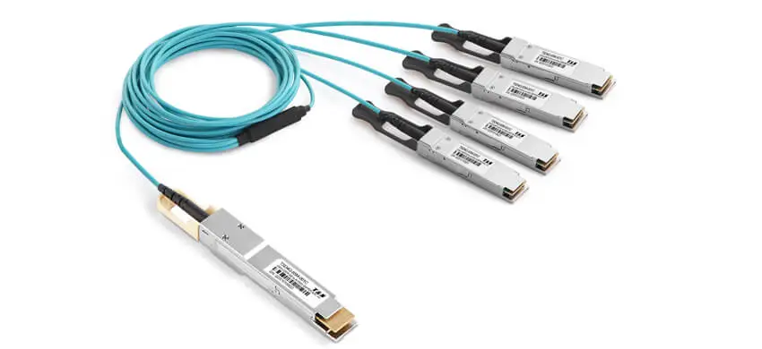 400G QSFP56-DD to 4 x 100GBASE QSFP28 Active Optical Cable