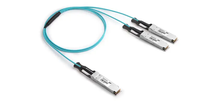 100G QSFP28 to 2x 50GBASE QSFP28 Active Optical Cable, Armored, Industrial-grade