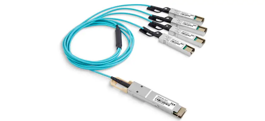 200G QSFP-DD to 4x50GBASE SFP-DD Active Optical Cable, Armored