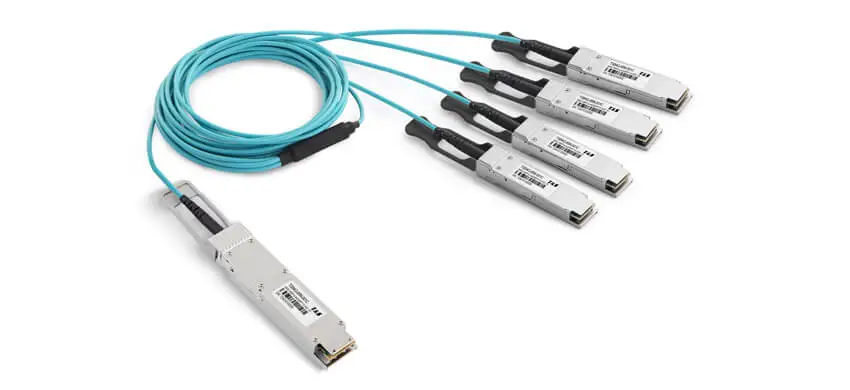 800G OSFP to 4 x 200GBASE QSFP112 Active Optical Cable, Armored