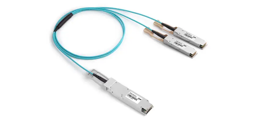 800G OSFP to 2 x 400GBASE QSFP112 Active Optical Cable