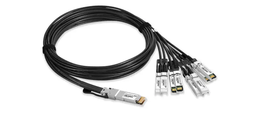 400G QSFP-DD to 8x50GBASE SFP56 Breakout Direct Attach Cable, Passive, Twinax Copper