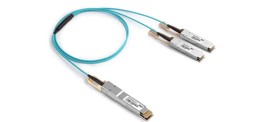 400G QSFP56-DD to 2 x 200GBASE QSFP56 Active Optical Cable, Armored