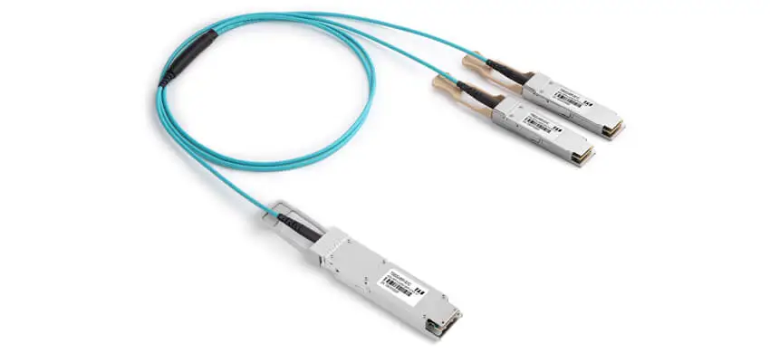 400G OSFP to 2 x 200GBASE QSFP112 Active Optical Cable, Armored