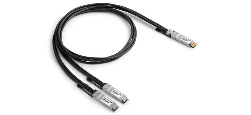 400G QSFP-DD to 2x200GBASE QSFP56 Breakout Direct Attach Cable, Passive, Twinax Copper