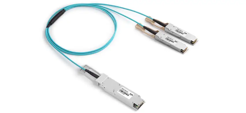 800G OSFP to 2 x 400GBASE QSFP112 Active Optical Cable, Armored