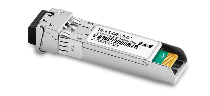 10G SFP+ BIDI TX1490nm RX1550nm 80km Fiber Optic Transceiver
