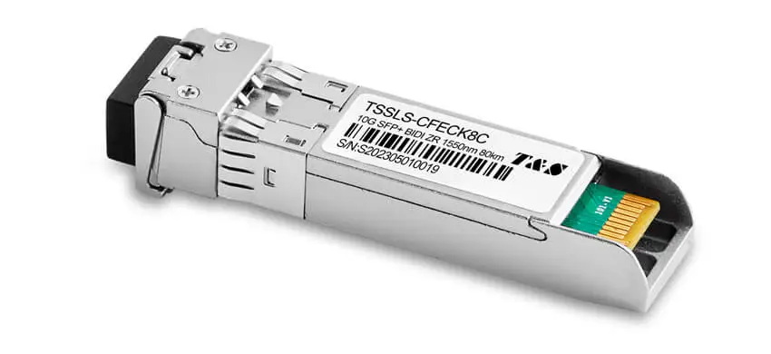 10G SFP+ BIDI TX1550nm RX1490nm 80km Fiber Optic Transceiver