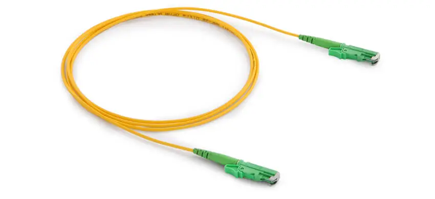 E2000/APC-E2000/APC Simplex G657A Single ModeHytrel 2.0mm Yellow Semi Tight Buffered Patchcord