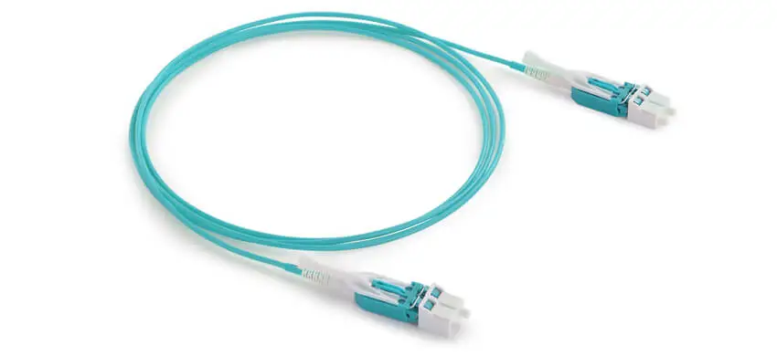 LC/PC-LC/PC Duplex LC Uniboot A-B OM3 MultimodeLSZH 2.0mm Aqua Tight Buffered  Patchcord