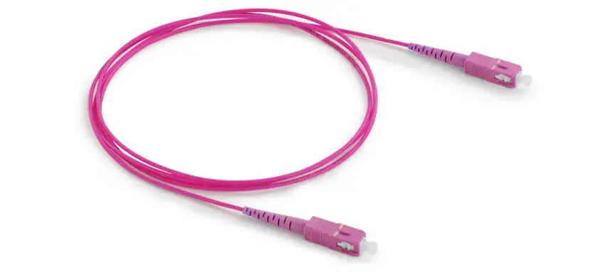 SC/PC-SC/PC Simplex OM4 MultimodeRiser (OFNR) 1.8mm Magenta Semi Tight Buffered Patchcord