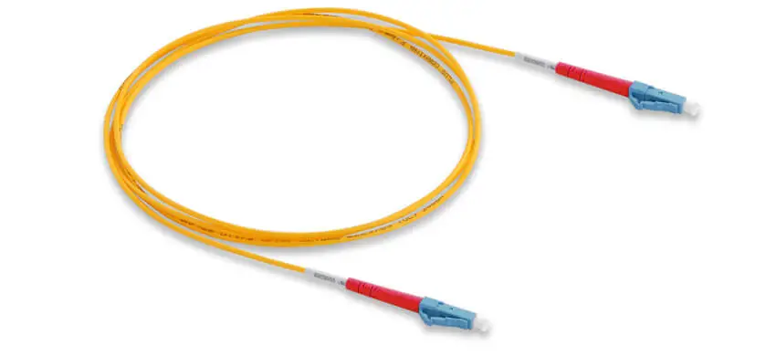 LC Reference Cable, LC/UPC-LC/UPC Simplex SM Plenum(OFNP) 2.0mm Yellow Patchcord