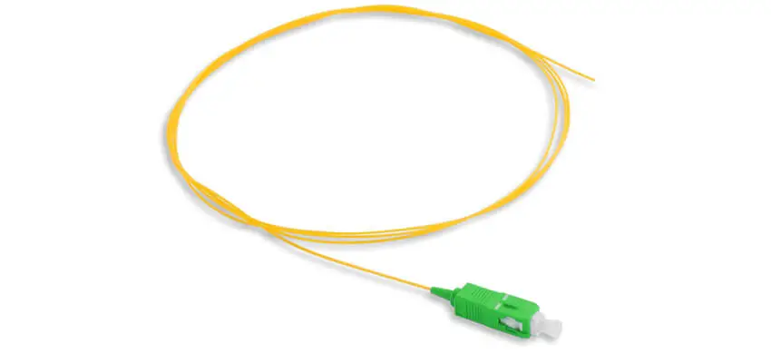 SC/APC- Simplex G657A2 Single ModeHytrel 0.9mm Yellow Loose Buffered Pigtail