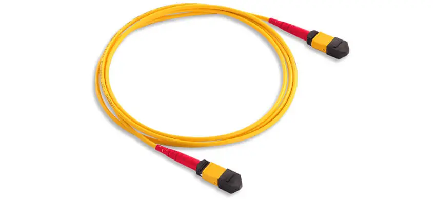MPO Reference Cable, 12F, MPO/PC/M-MPO/PC/F, SM, LSZH, 0.35dB max (ELITE), Type A, Yellow, Trunk Cable
