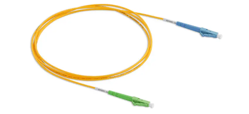 LC/APC-LC/UPC Simple G657A2 Single Mode LSZH 1.2mm Yellow Tight Buffered Master cord