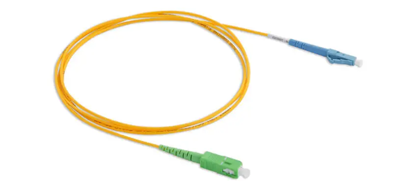 SC/APC-LC/UPC Simple SMF-28 Ultra Riser (OFNR) 3.0mm Yellow Tight Buffered Master cord