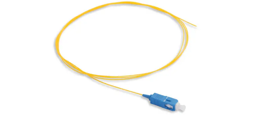 SC/UPC- Simplex G655 Single ModeLSZH 0.9mm Yellow Tight Buffered Pigtail