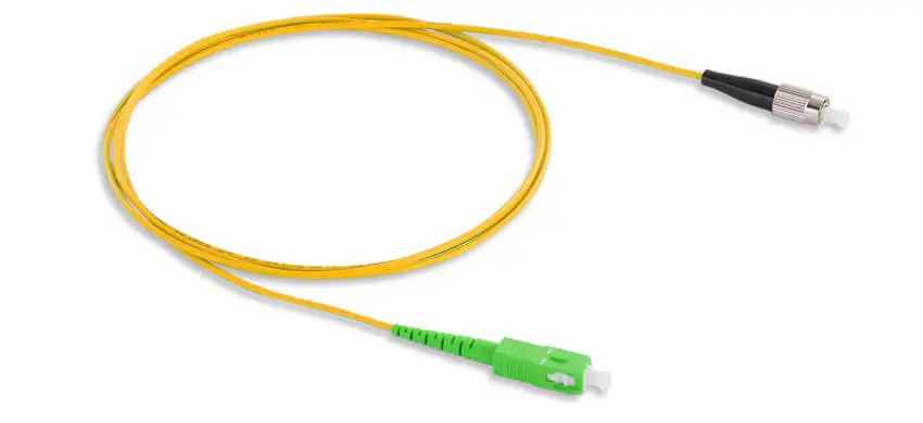SC/APC-FC/APC Simple G657A2 Single Mode OFNP 2.0mm Yellow Tight Buffered Master cord