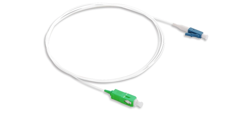 LC/UPC-SC/APC Simple G657A2 Single Mode Hytrel 0.9mm White Tight Buffered Master cord