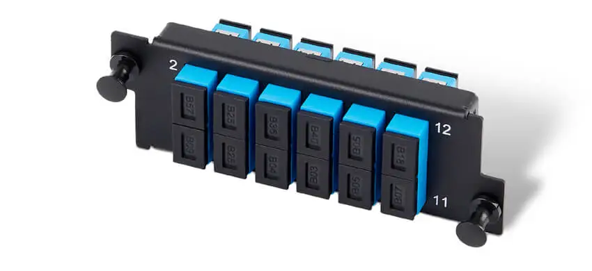 12-port SC (Duplex) Metal Adapter Panel, Match for UltraX/Y/N/S Series Enclosures