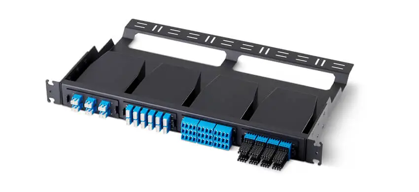 UltraS HD 19”1U Enclosure with 4 x Module Cassette or 4 x Adapter Panel, Fixed, Lite Type