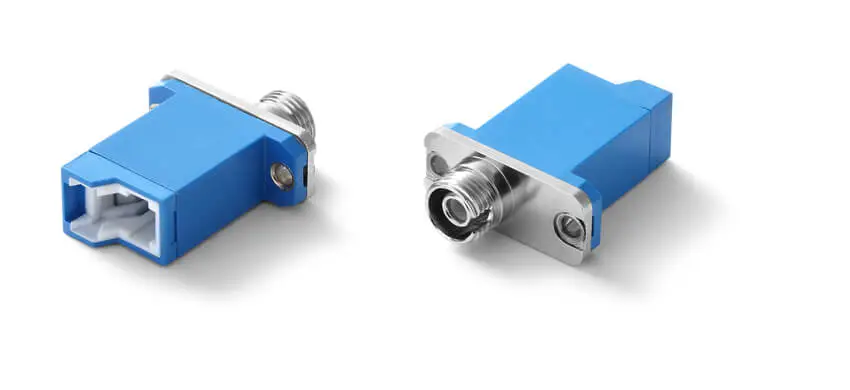 Adapter FC/UPC to E2000/UPC Hybrid, 9/125, Female to Female, Simplex, Plastic & Metal housing