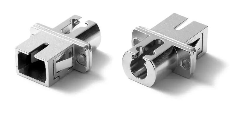 Adapter LC/UPC to SC/UPC Hybrid, 9/125, Female to Female, Simplex, Metal housing