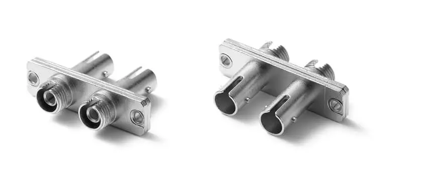 Adapter FC/UPC to ST/UPC Hybrid, 9/125, Female to Female, Duplex, Metal housing