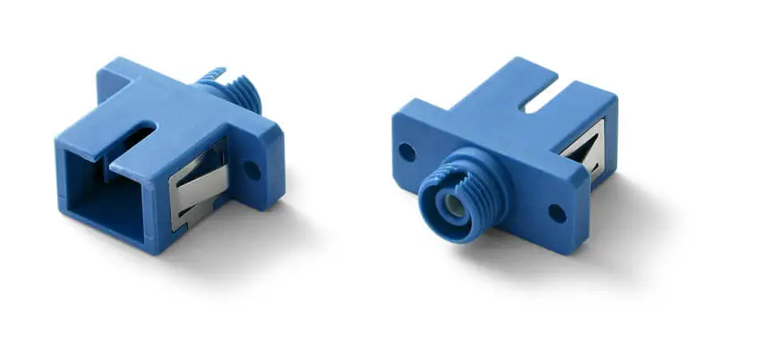 Adapter SC/APC to FC/APC Hybrid, 9/125, Female to Female, Simplex, Plastic housing