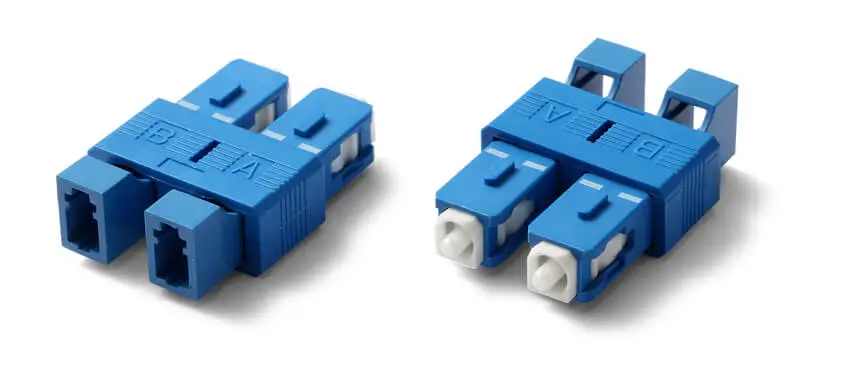 Adapter LC/UPC to SC/UPC Hybrid, 9/125, Female to Male, Blue Plastic Housing