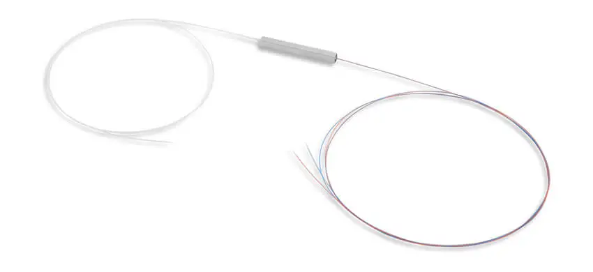 1 x 2 Single Mode PLC Splitter, Mini type, No Connector, 900μm loose tube