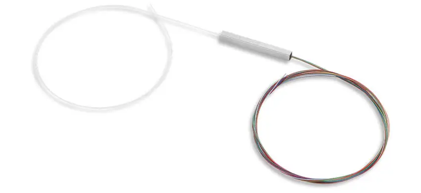 1 x 8 Single Mode PLC Splitter, Bare type, No Connector, 250μm Bare fiber