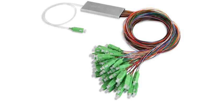 1 x 64 Single Mode PLC Splitter, Mini type, SC/APC, 900μm loose tube