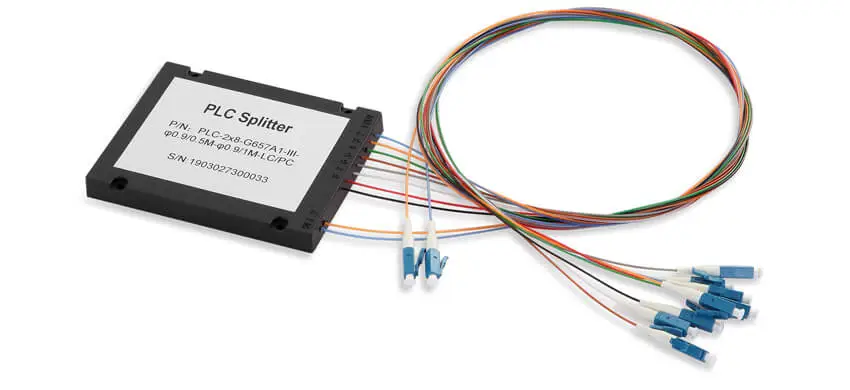 2 x 8 Single Mode PLC Splitter, ABS Module type, LC/APC, 2.0mm loose tube