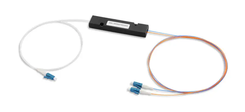 1 x 2 Single Mode PLC Splitter, ABS Module type, LC/APC, 2.0mm loose tube