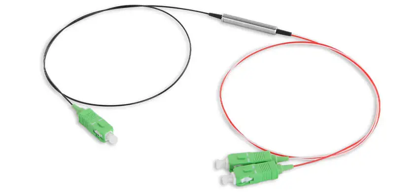 1 x 2 Single Mode FBT Coupler, Mini type, Dual Window, SC/APC, 900μm loose tube