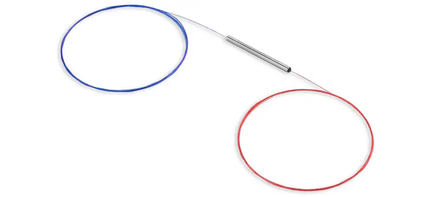 1 x 2 Single Mode FBT Coupler, Bare type, Dual Window,No Connector, 250μm Bare fiber