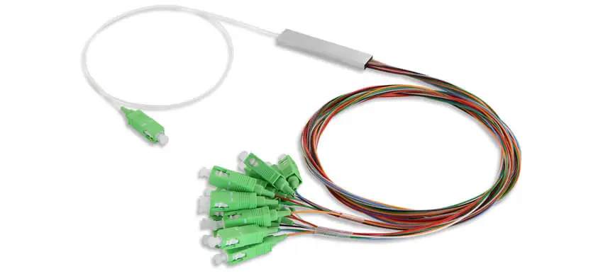 1 x 16 Single Mode PLC Splitter, Bare type, LC/APC, Break-out(Fan-out) box, 900μm loose tube