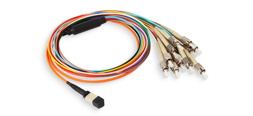 12F, MTP/PC/Male-FC/UPC, OM2 Multimode, Orange  (OFNR), 0.35dB max (ELITE), Harness Cable
