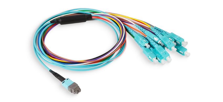 12F, MTP Pro/PC/Female-SC/PC, OM3 Multimode, LSZH, 0.6dB max (MM STD.), Harness Cable
