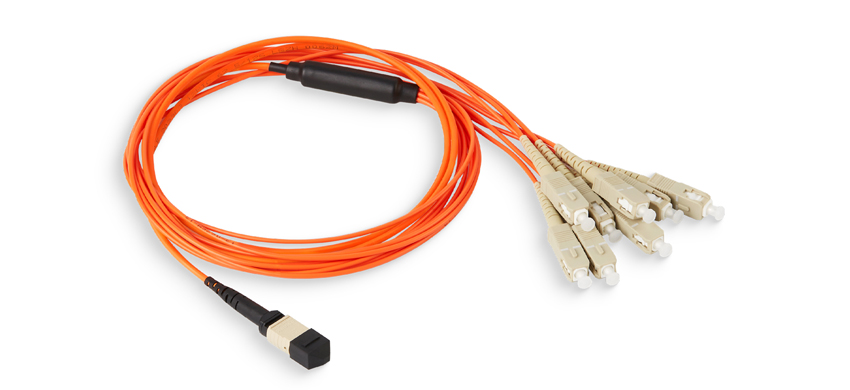 8F, MTP/PC/Female-SC DUPLEX/PC OM1 Multimode LSZH 0.6dB max (MM STD.), Harness Cable