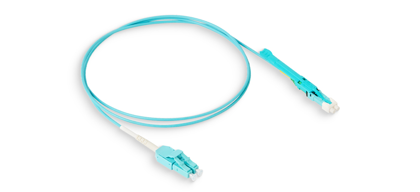 CS/PC-LC/PC DuplexLC UnibootA-B OM4 MultimodeOFNP 2.0mmAqua Tight Buffered Patchcord