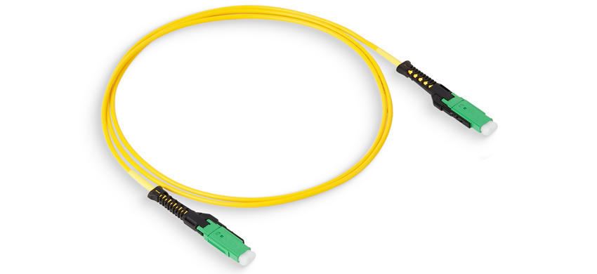 Fiber optic patchcord, MDC/APC-MDC/APC, Duplex 2F, G657A1 Single Mode, LSZH, 2.0mm Polarity A-A, VSFF Assemblies