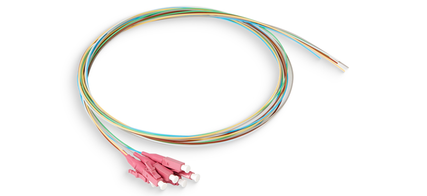 LC/APC- Simplex OM4 MultimodeHytrel 0.9mm 6 Color Semi Tight Buffered Pigtail