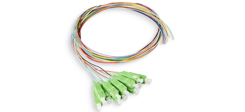 SC/APC- Simplex G657 A1 Single ModeHytrel 0.9mm 12 Color Loose Buffered Pigtail