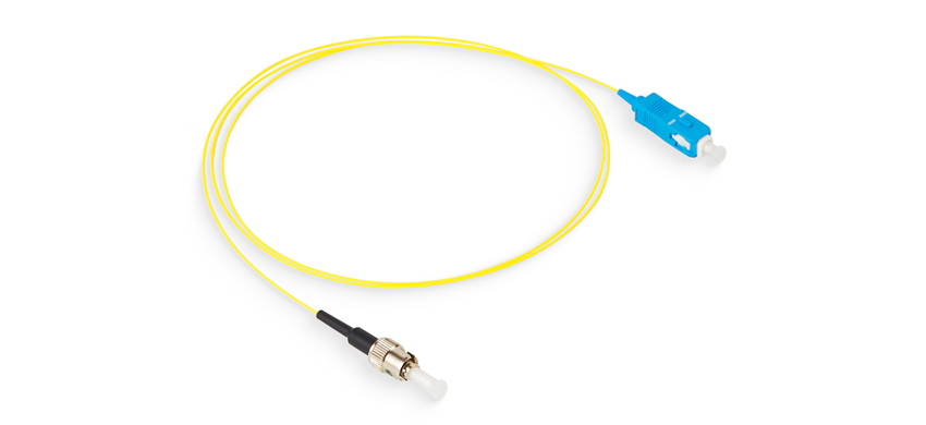SC/UPC-ST/UPC Simplex OS2 Single ModeLSZH 0.9mm Yellow Tight Buffered Patchcord
