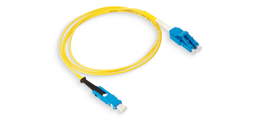 SN/PC-LC/PC DuplexLC UnibootA-B G 657A1 Single ModeOFNP 1.6mmYellow Tight Buffered Patchcord
