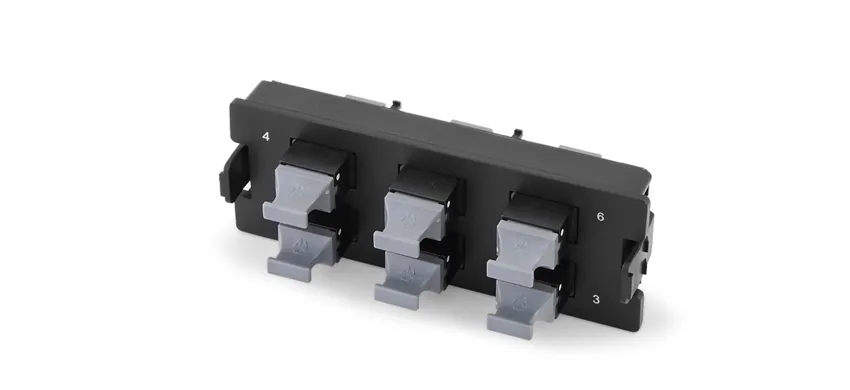 6-MPO Plastic Adapter Panel, Match for UltraX/Y/N/S Series Enclosures